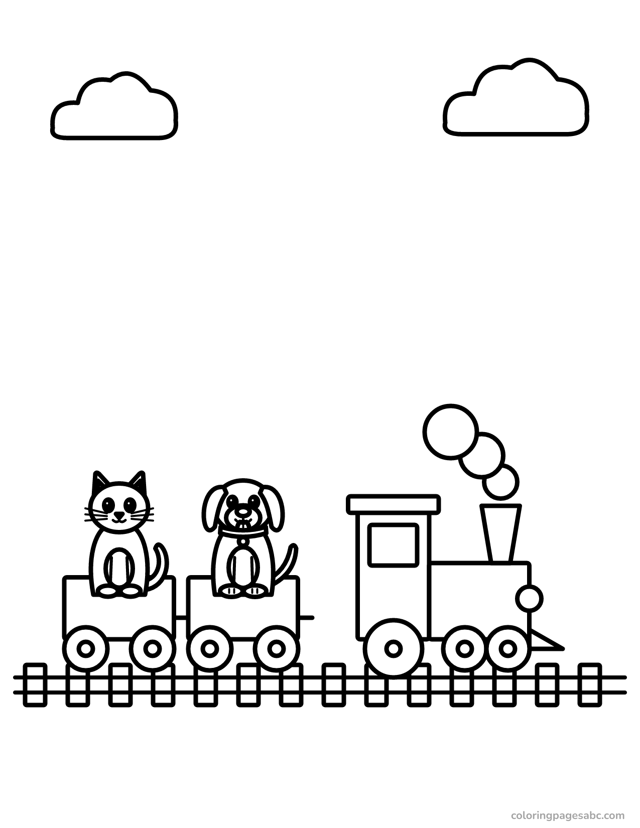 Animal train to color online