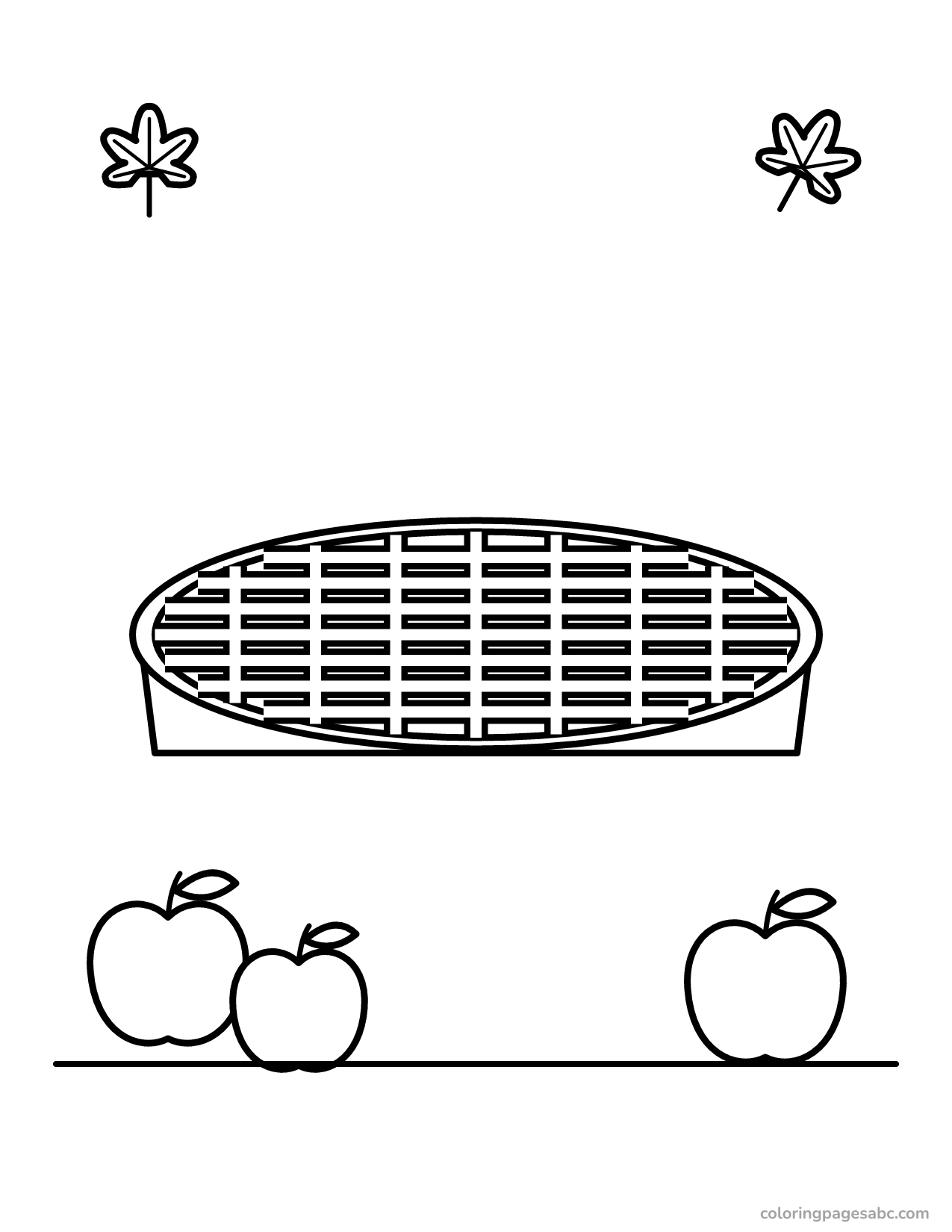 Apple pie to color online