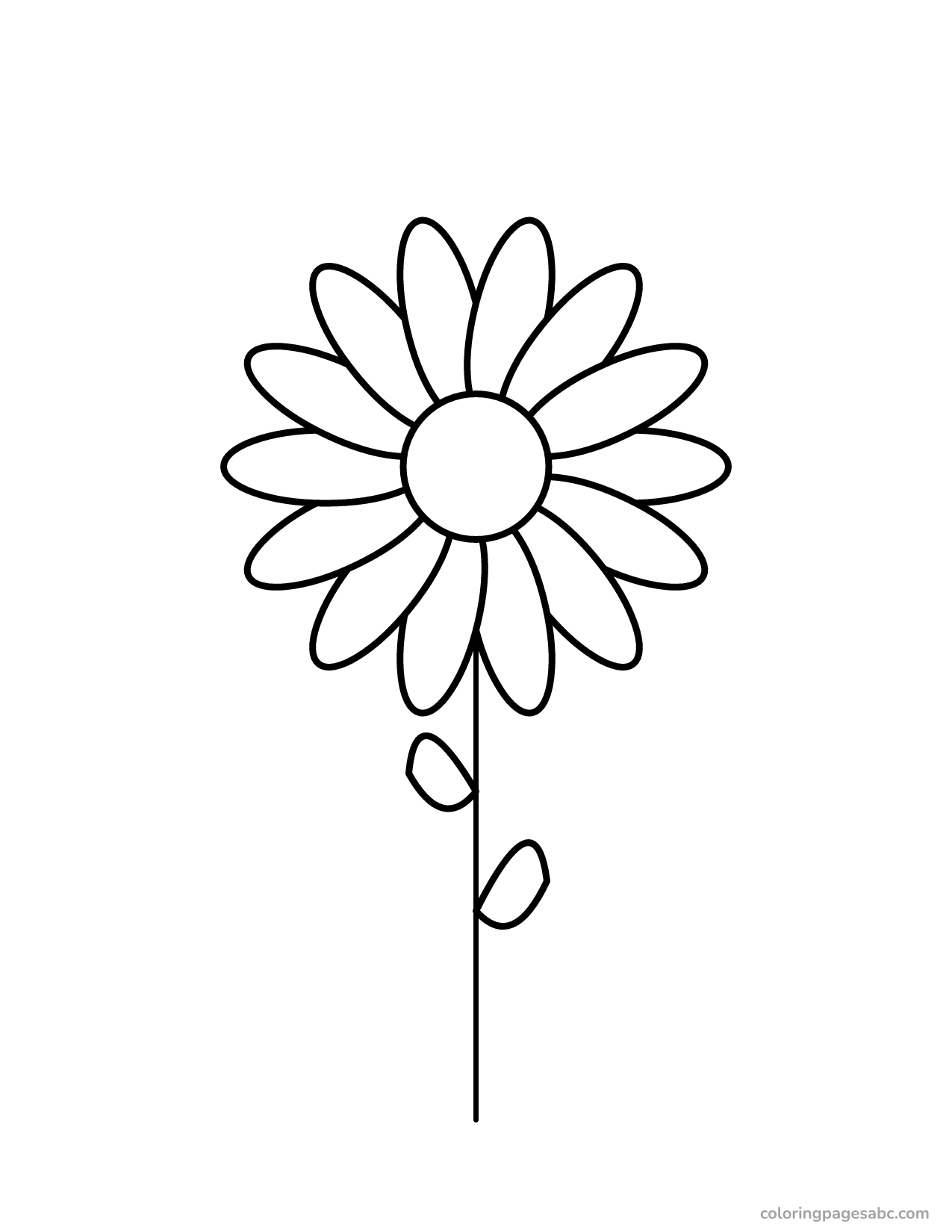 Big daisy to color online