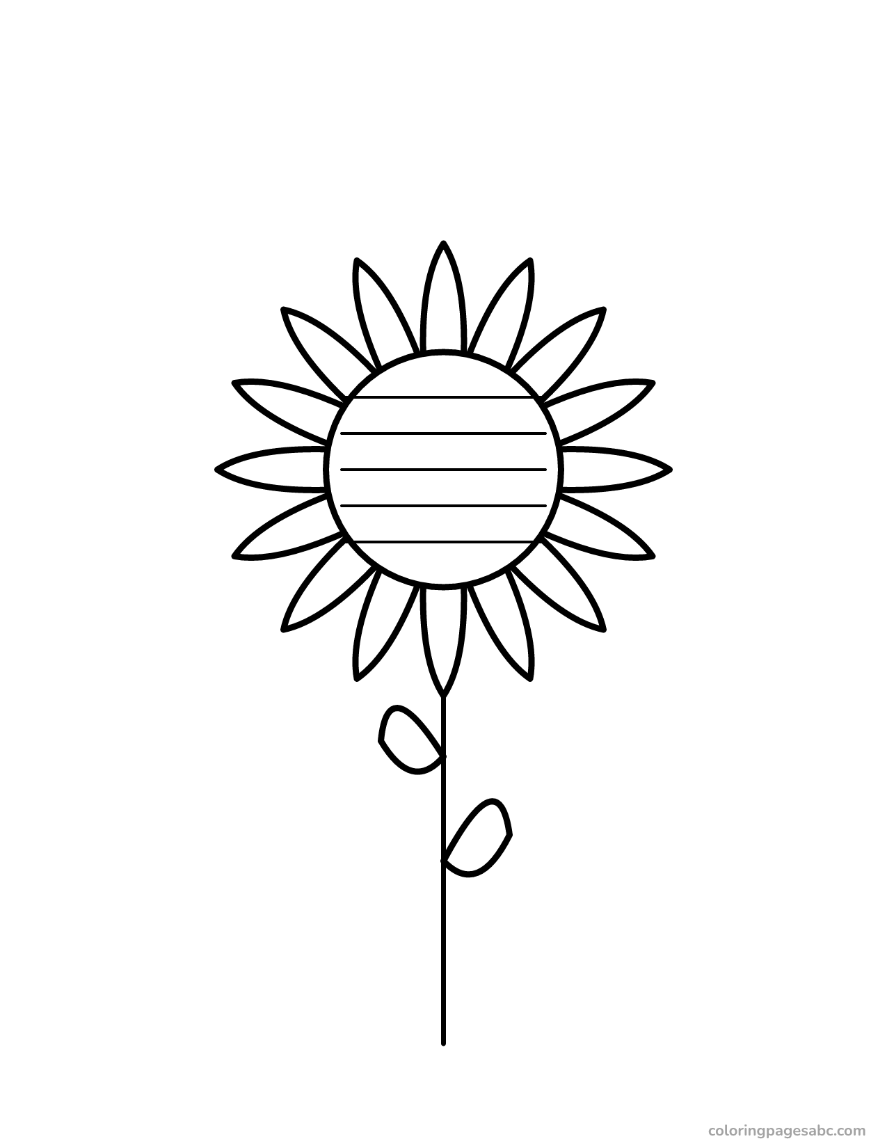 Big sunflower to color online