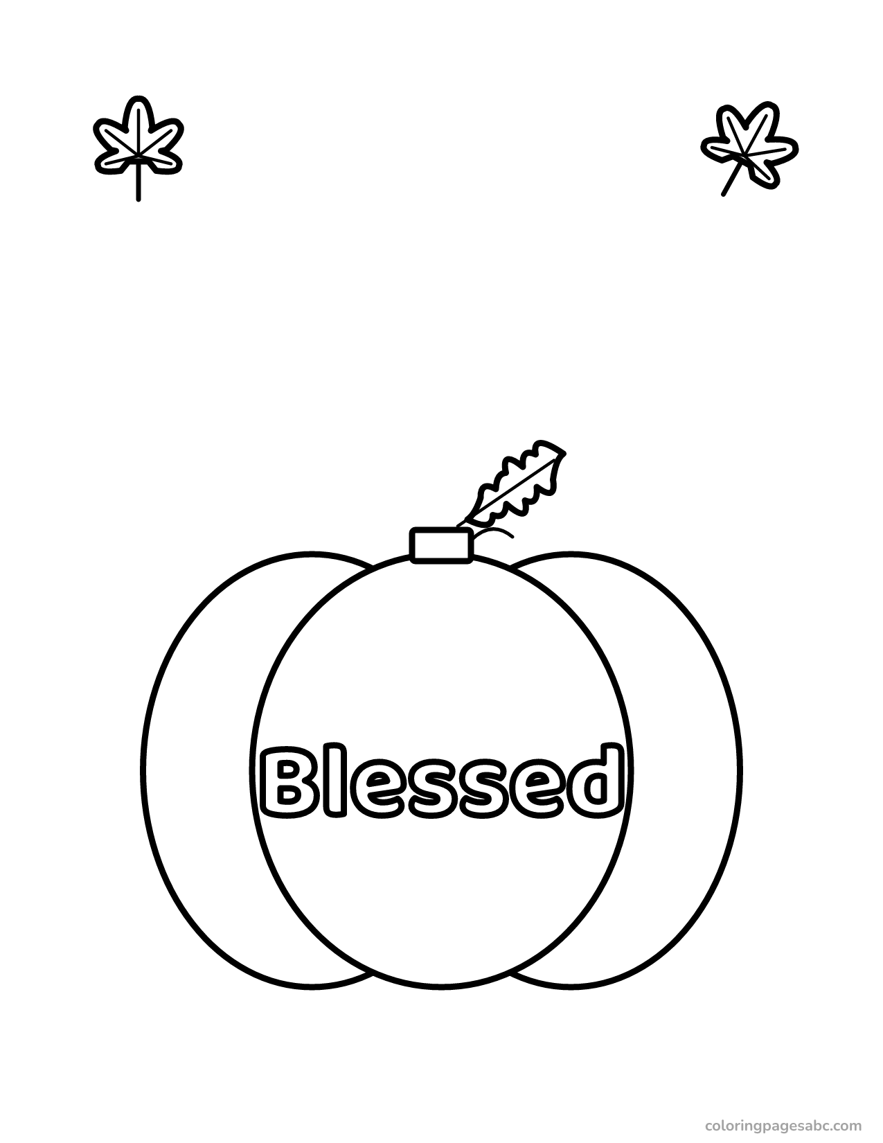 Blessed pumpkin to color online