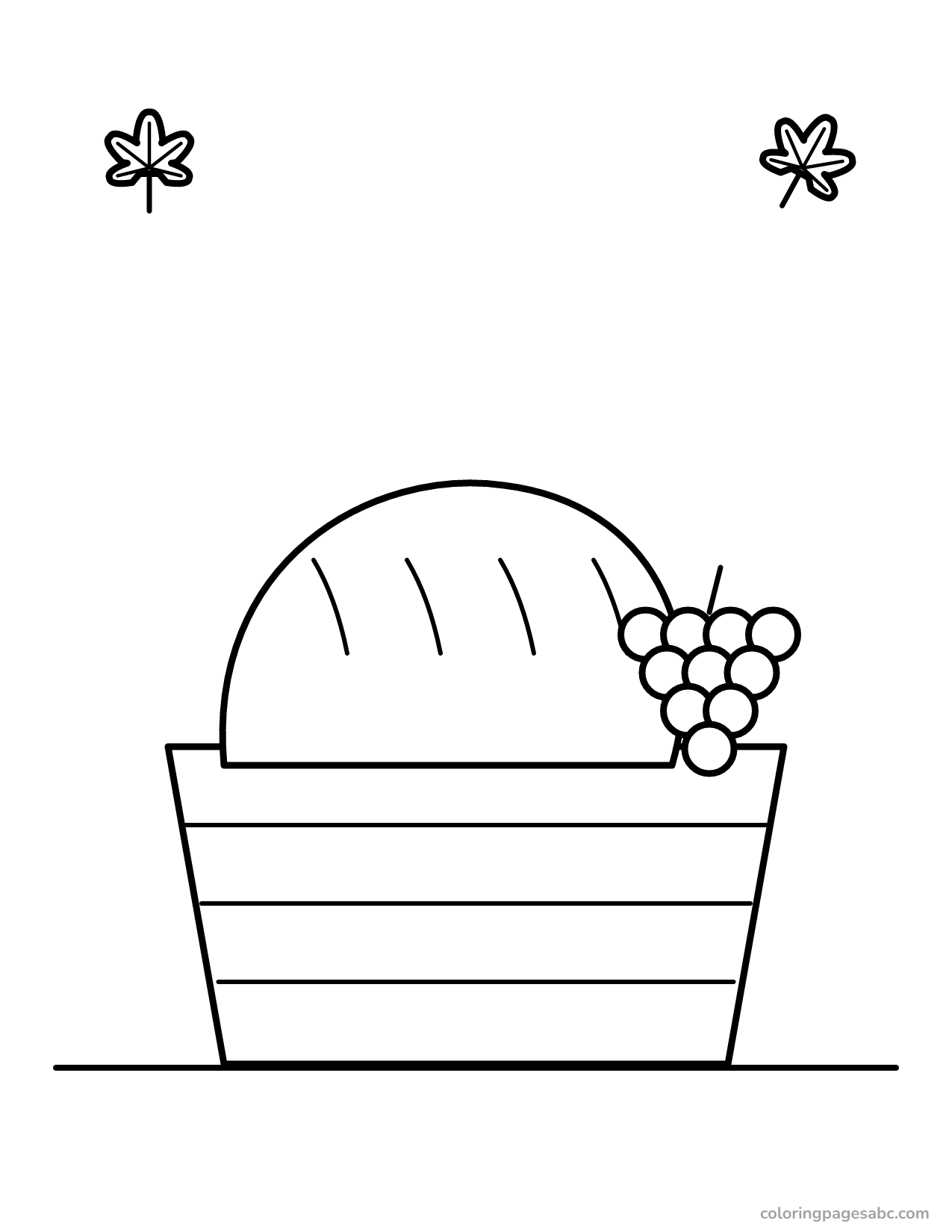 Bread and grapes to color online