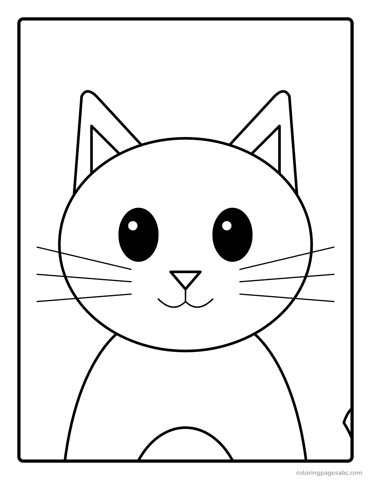 Cat face to color online