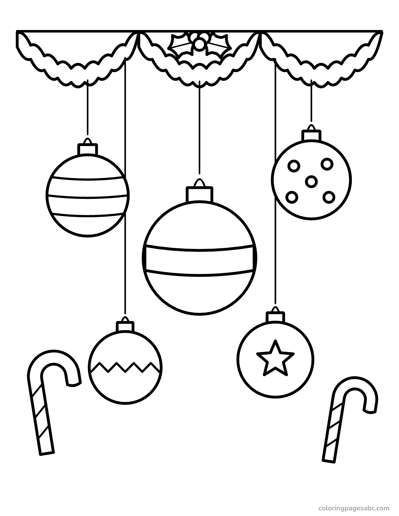 Christmas ornaments to color online