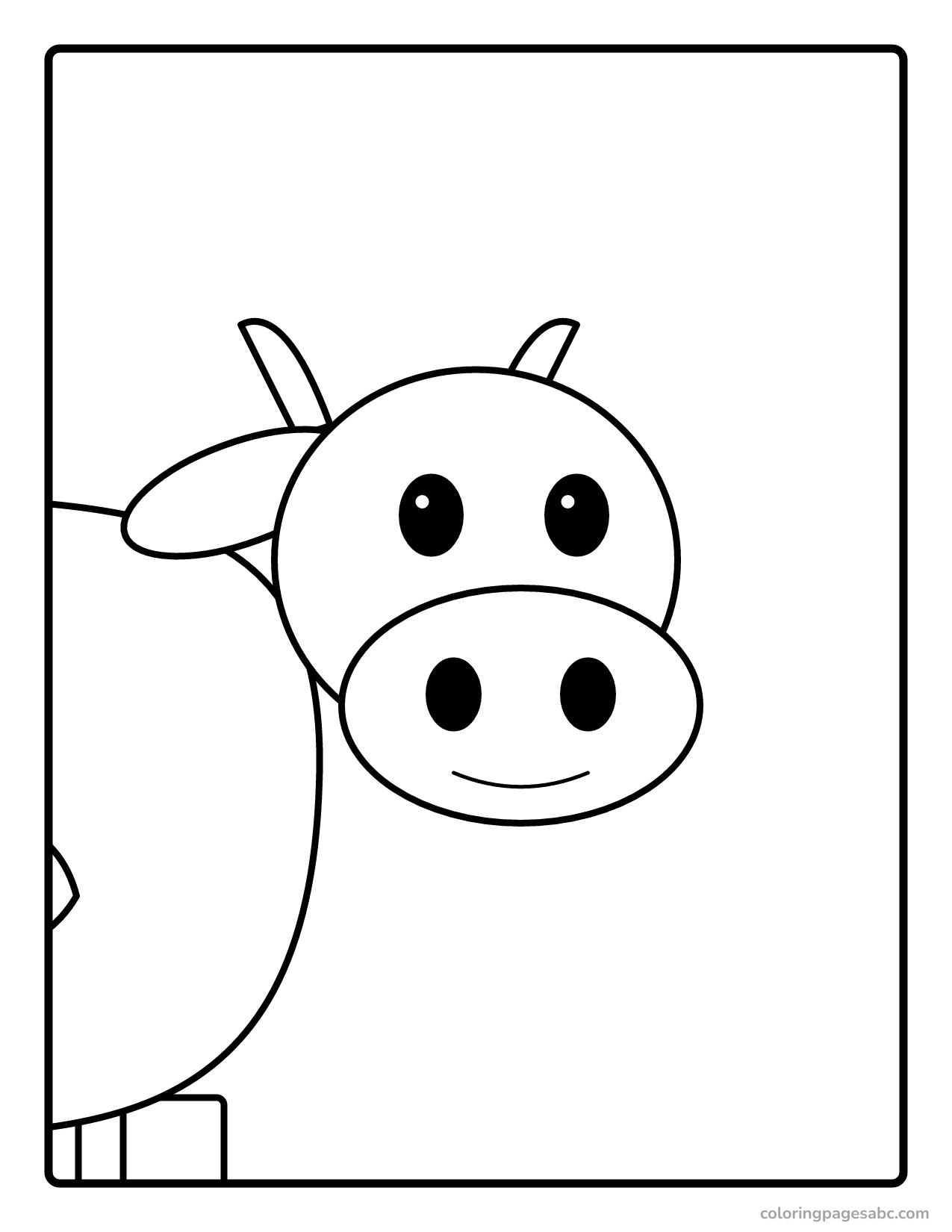 Cow face to color online