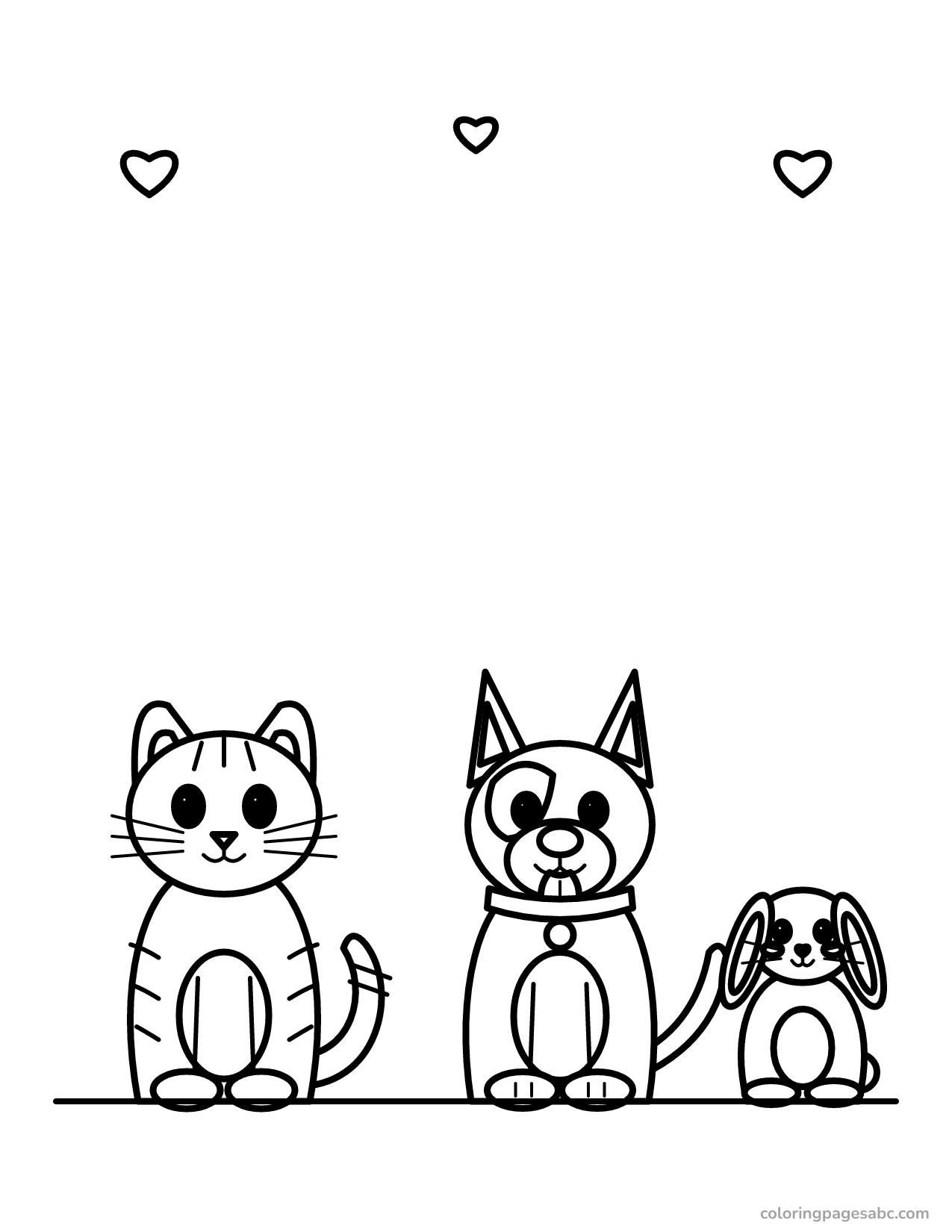 Cute baby animals to color online