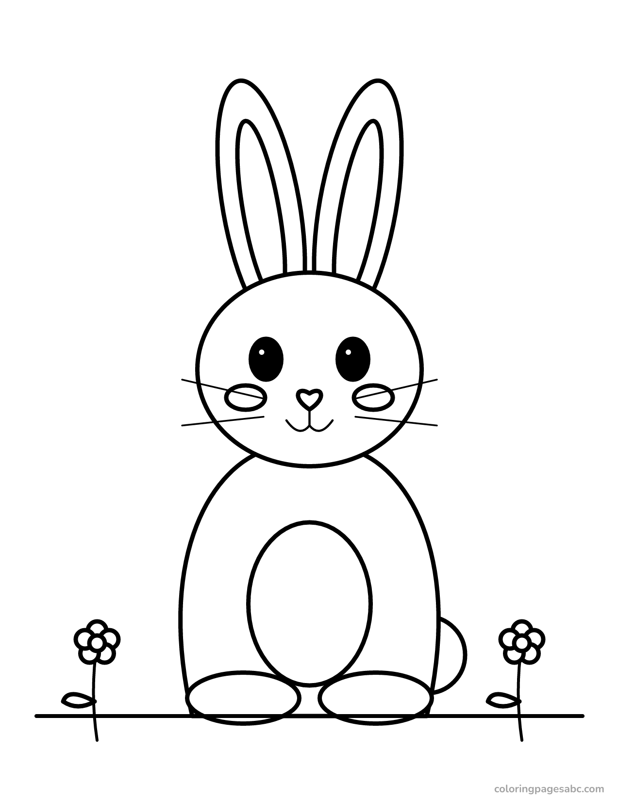 Cute bunny to color online