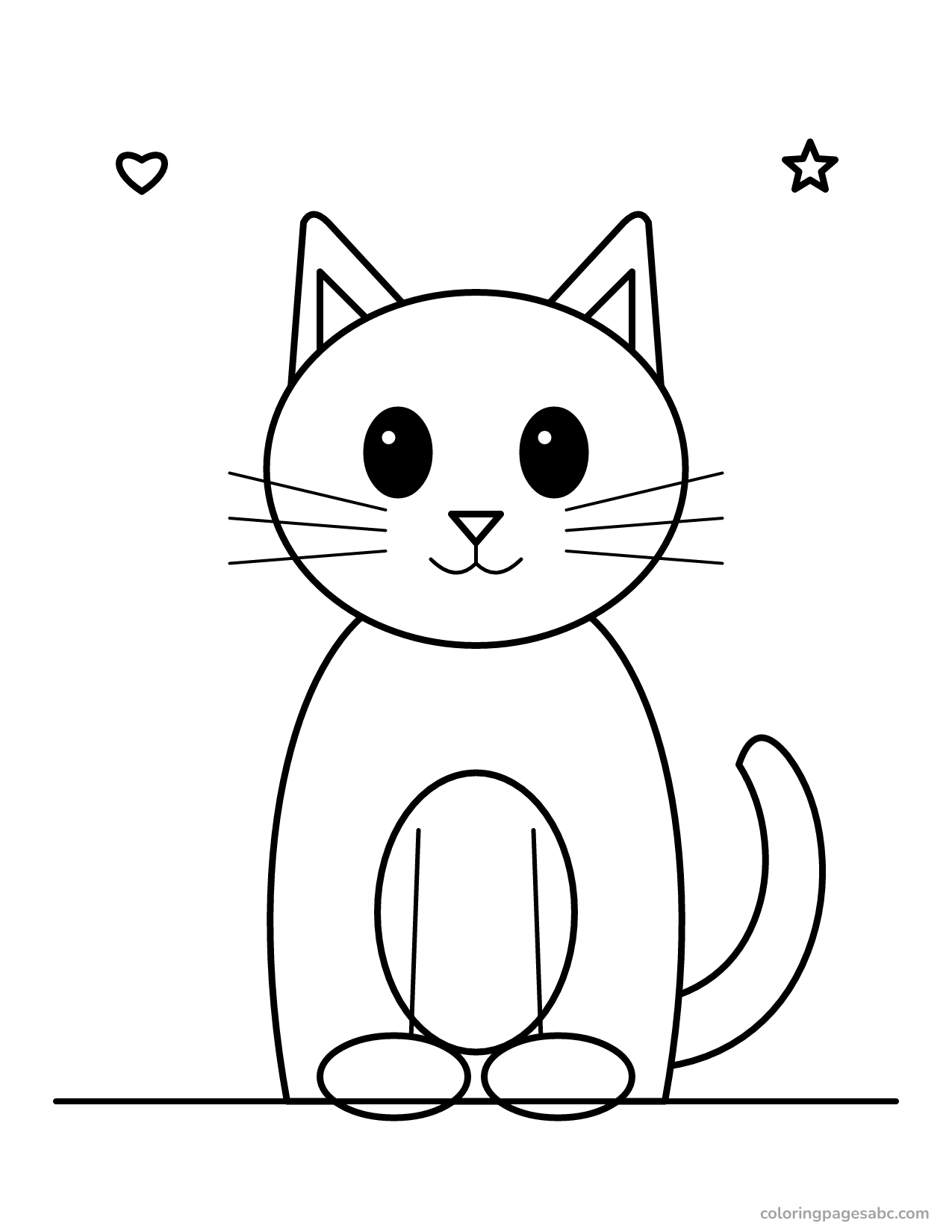 Cute cat to color online