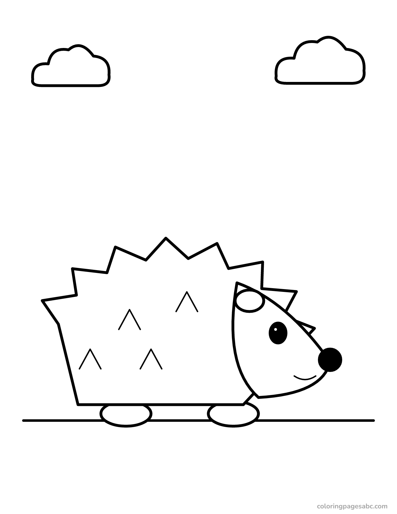 Cute hedgehog to color online