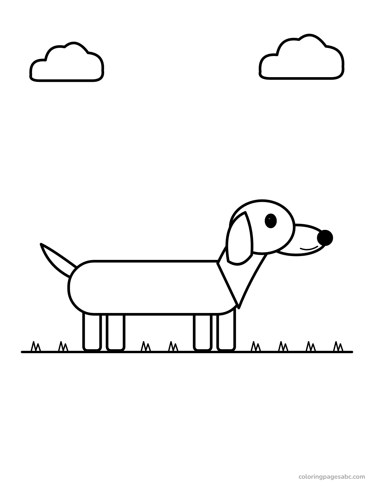 Dachshund to color online