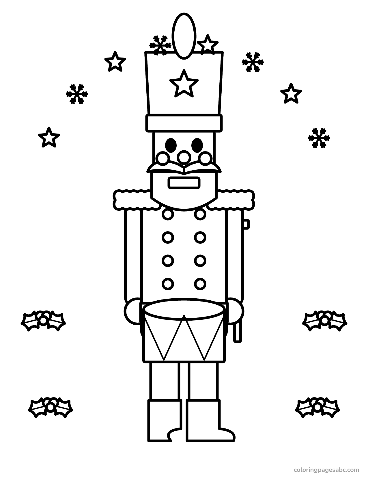 Detailed nutcracker to color online