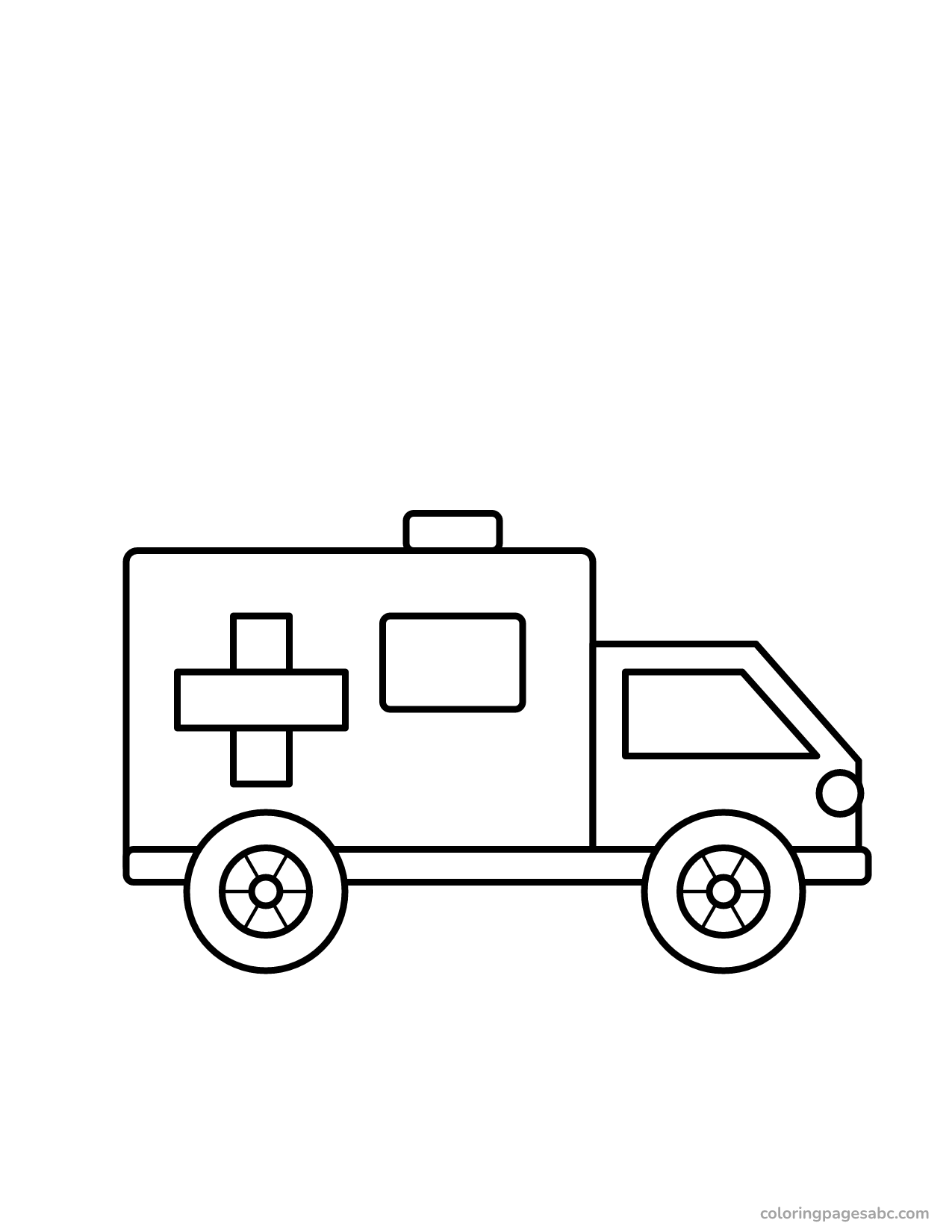 Easy ambulance to color online