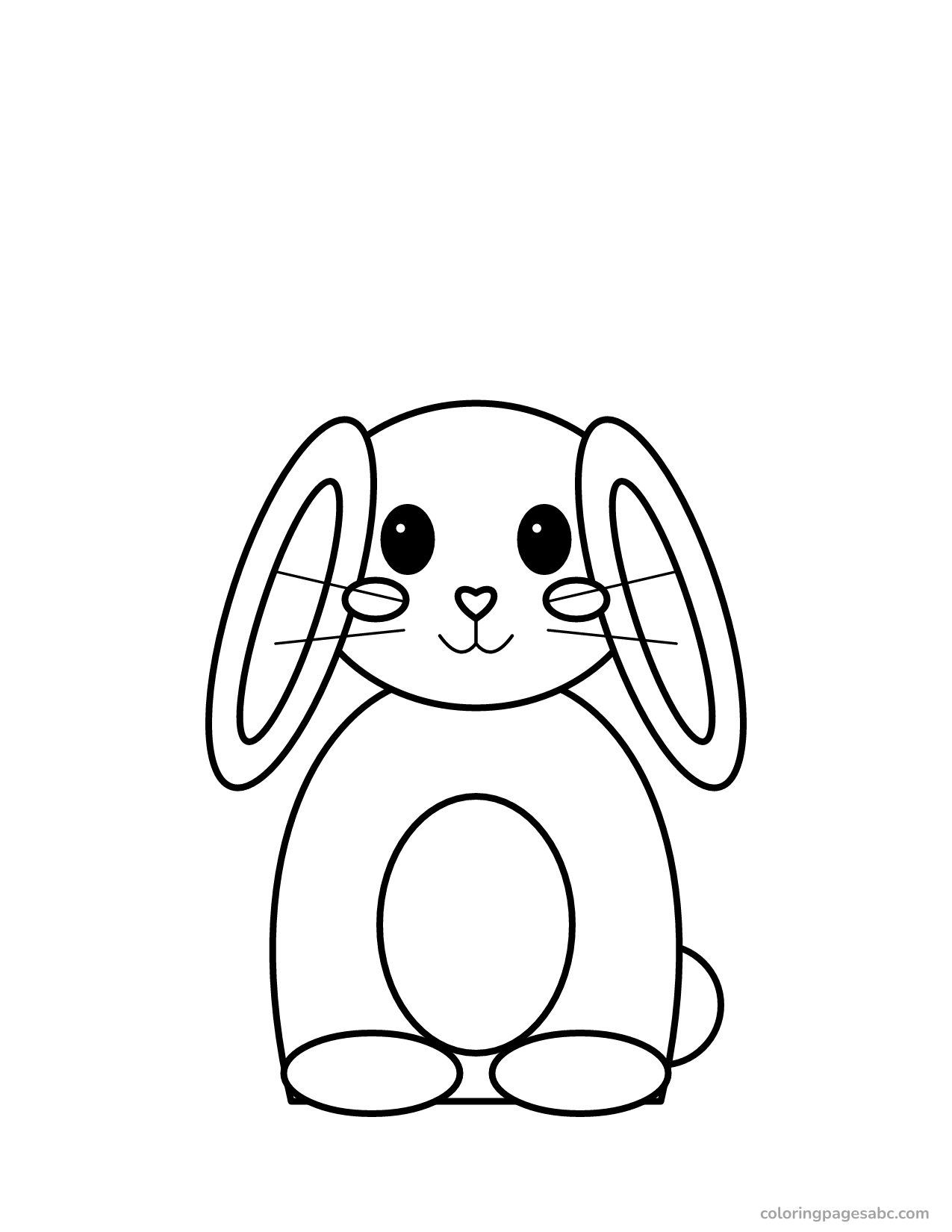 Easy bunny to color online
