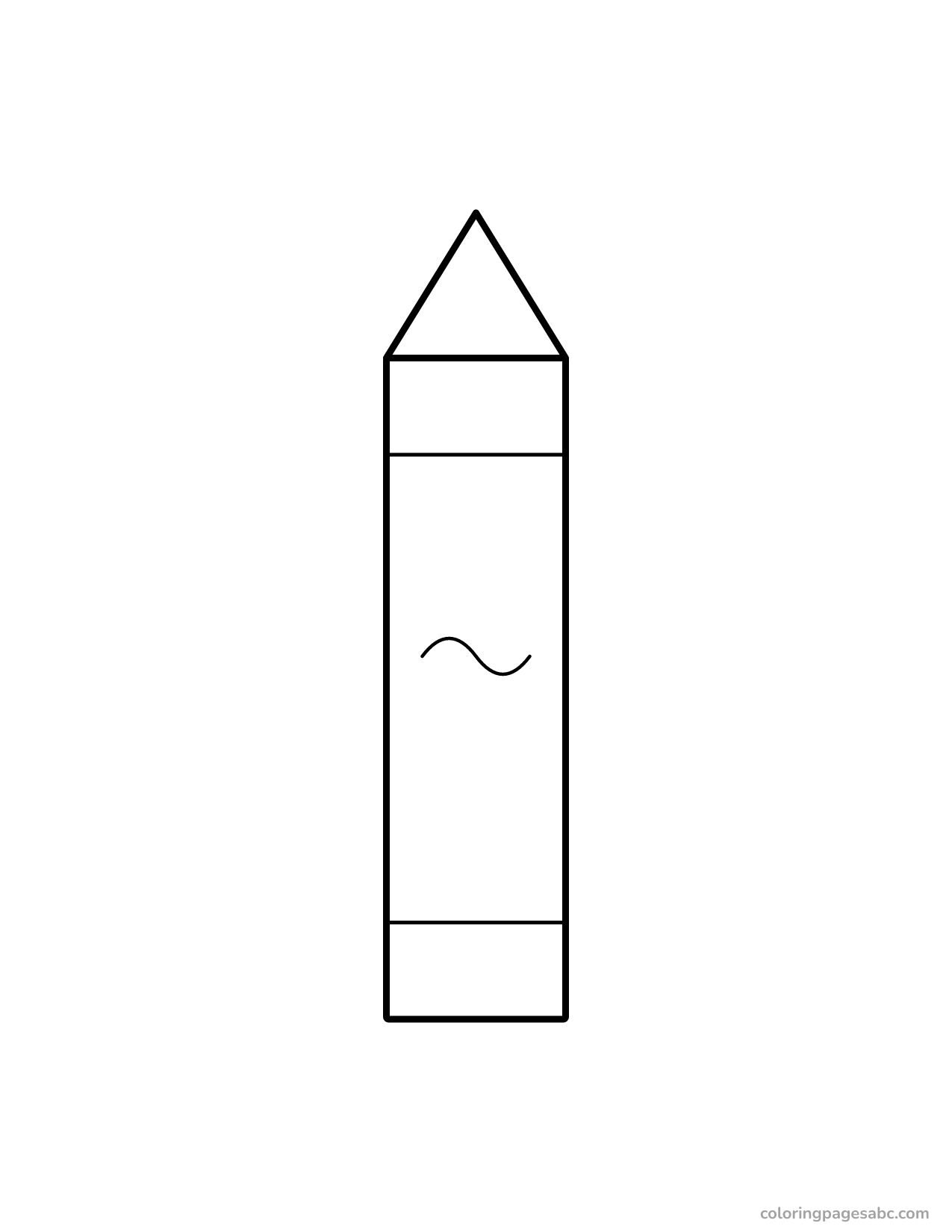 Easy big crayon coloring page for toddlers