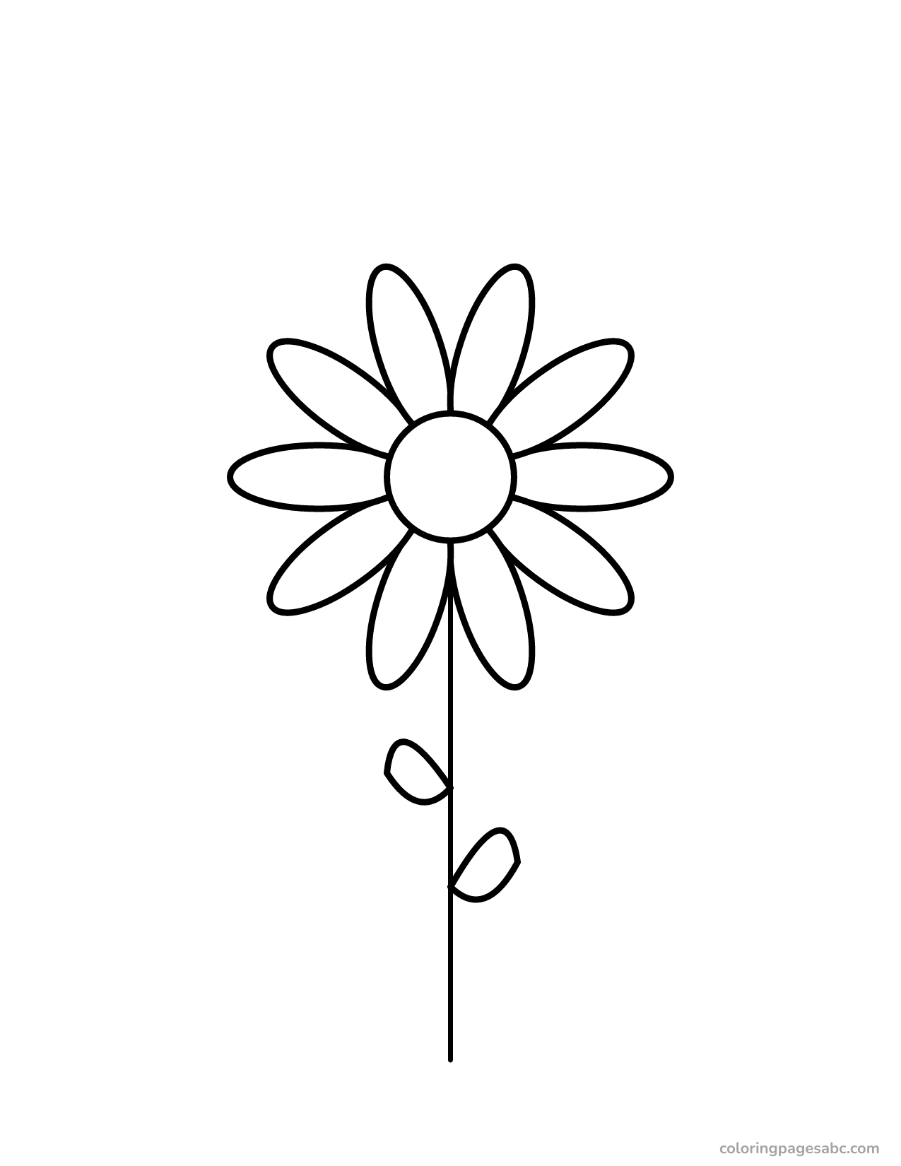Easy daisy to color online