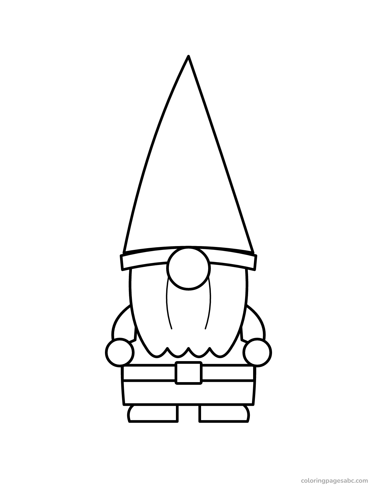 Easy fall gnome to color online