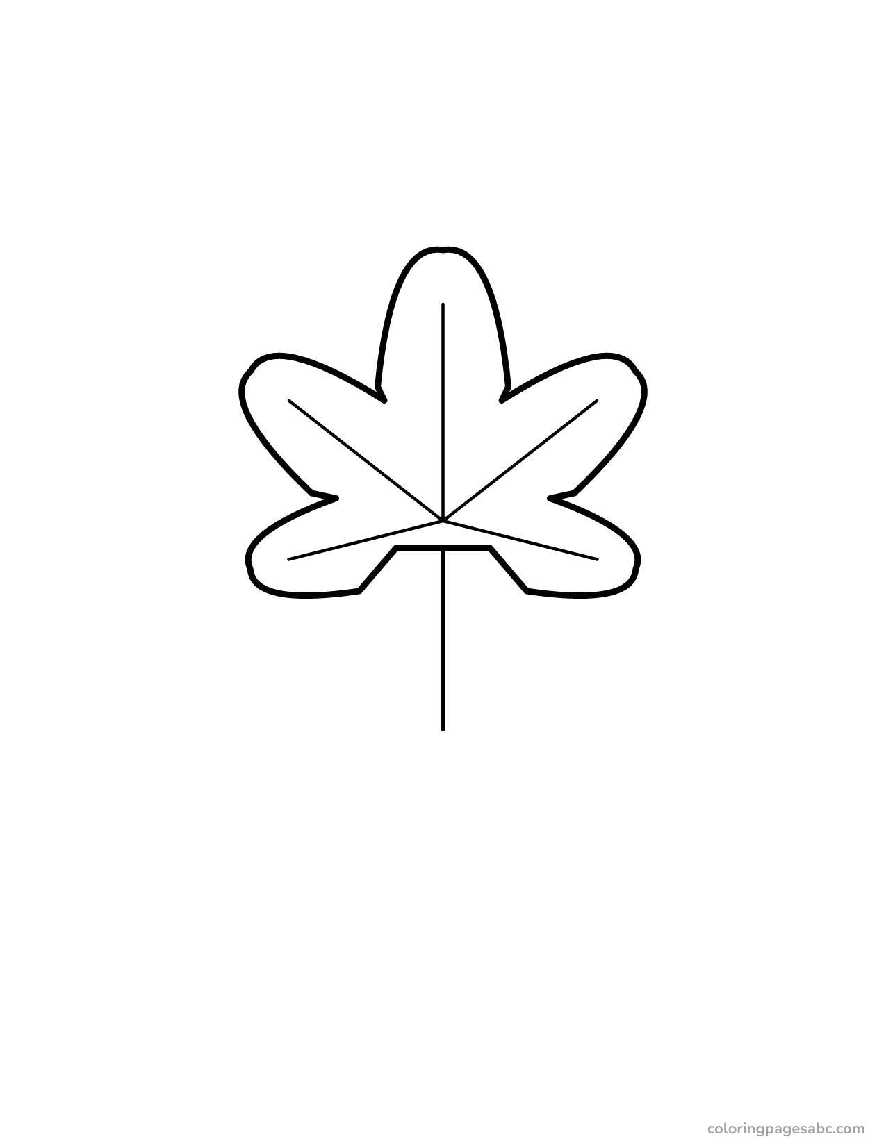 Easy fall leaf to color online