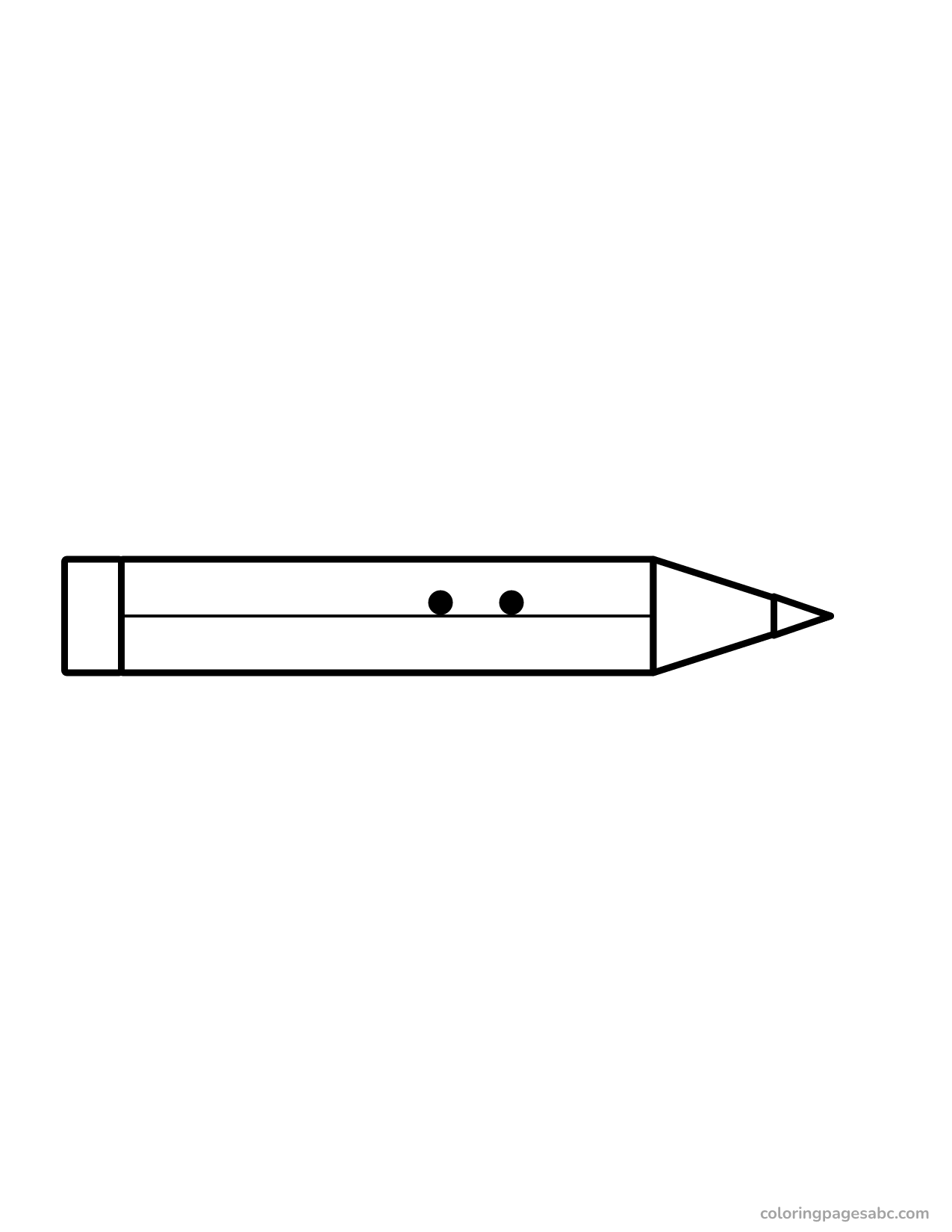Easy big pencil with a little face for toddlers