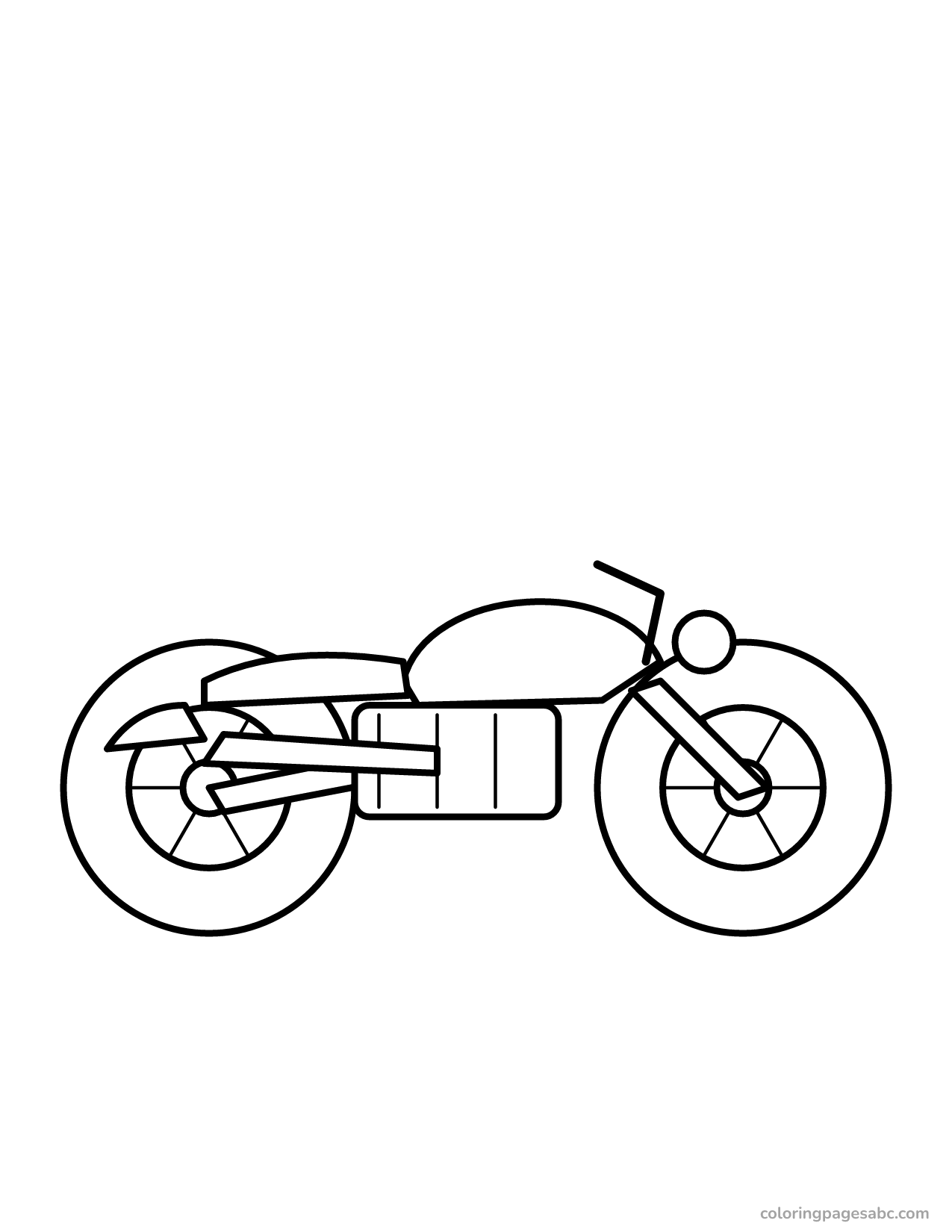 Easy motorcycle to color online