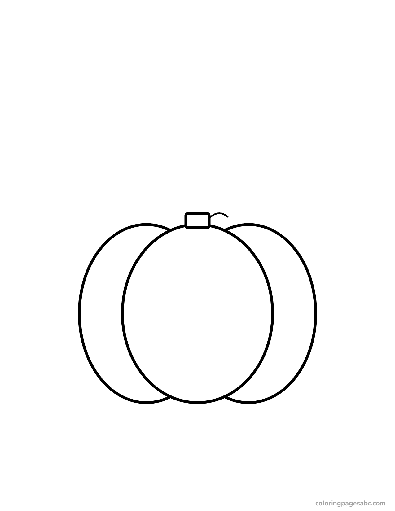 Easy pumpkin to color online