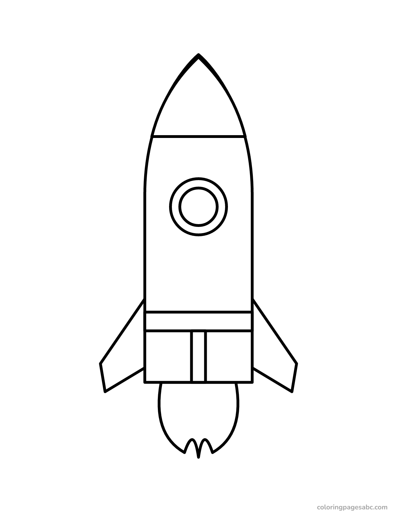 Easy rocket to color online
