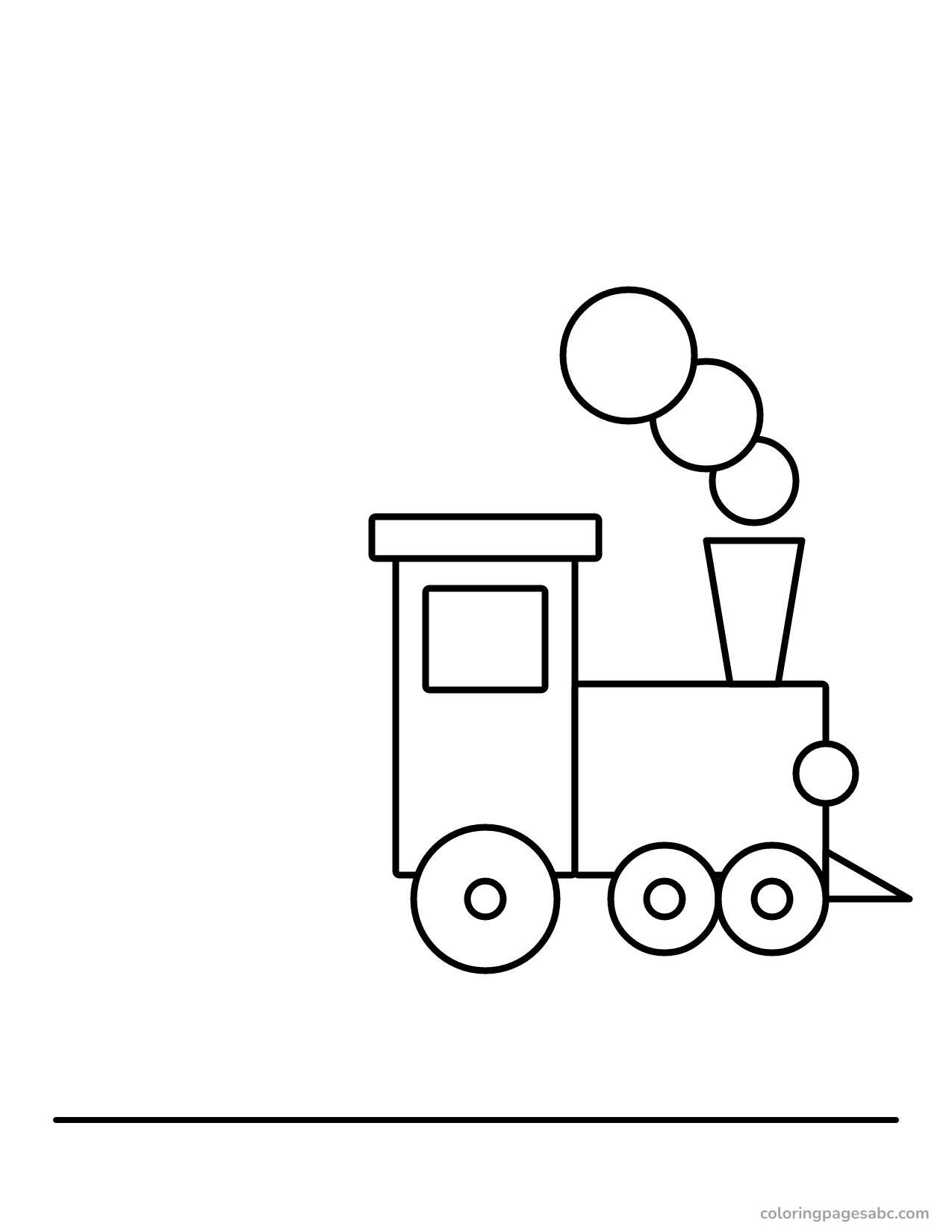 Easy train engine to color online