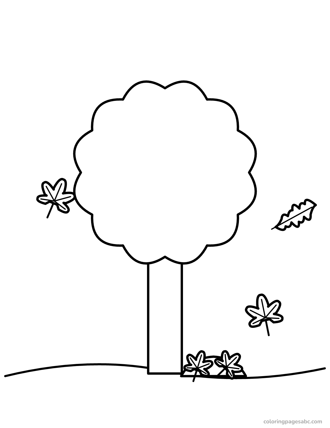 Fall tree to color online
