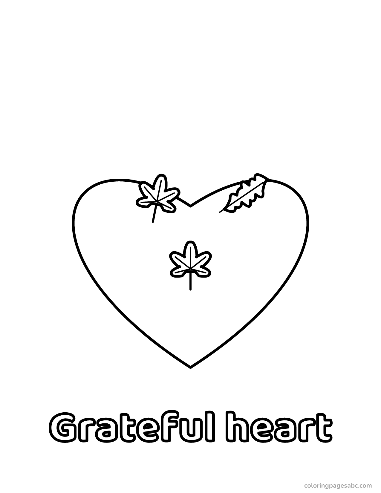Grateful heart to color online