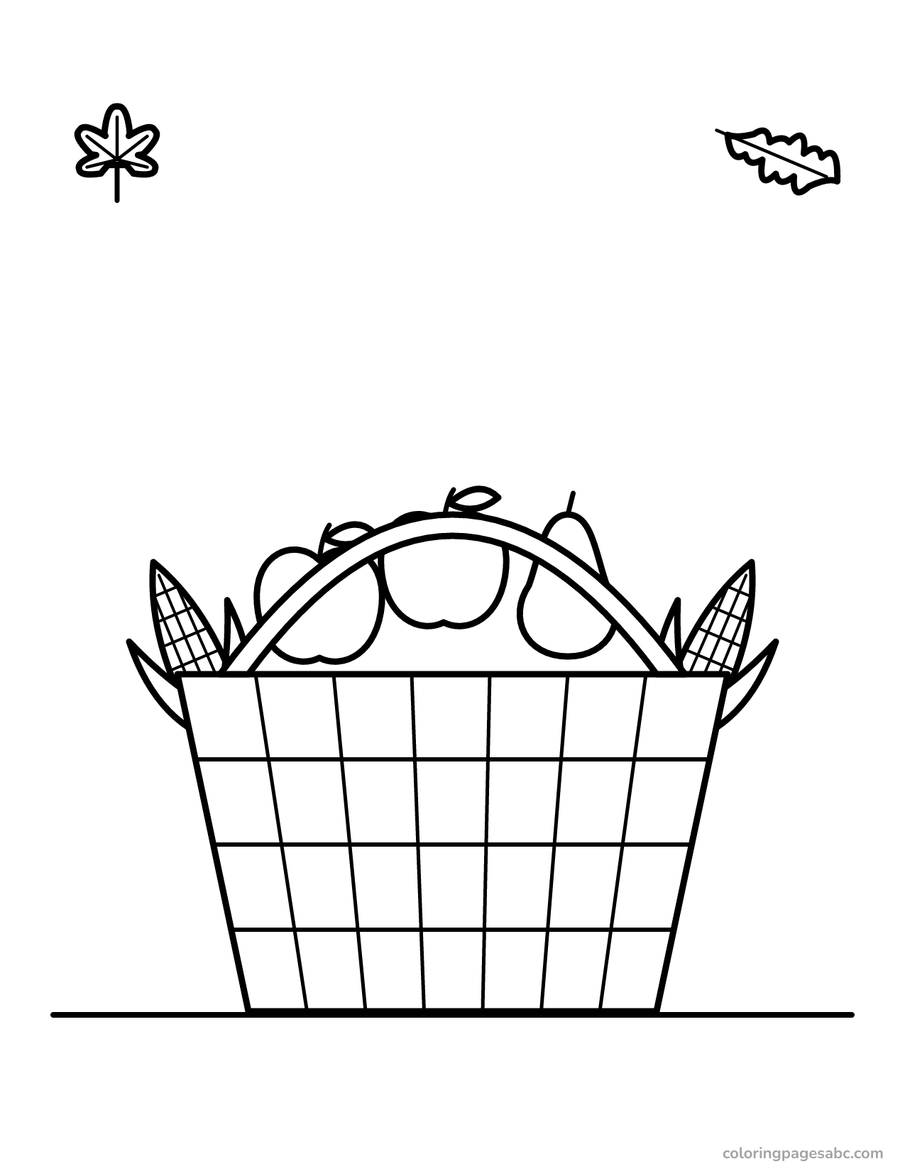 Harvest basket to color online