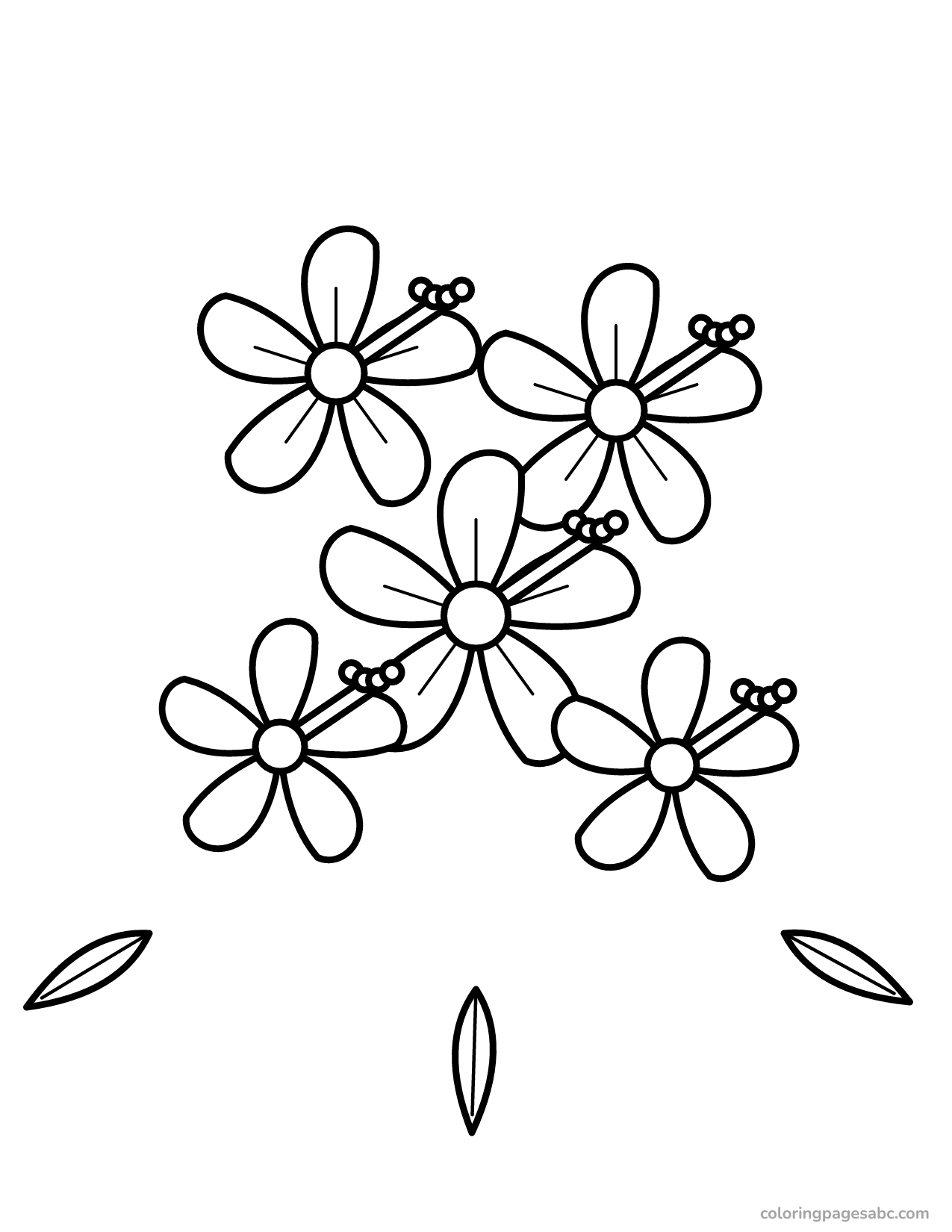Hibiscus bouquet to color online
