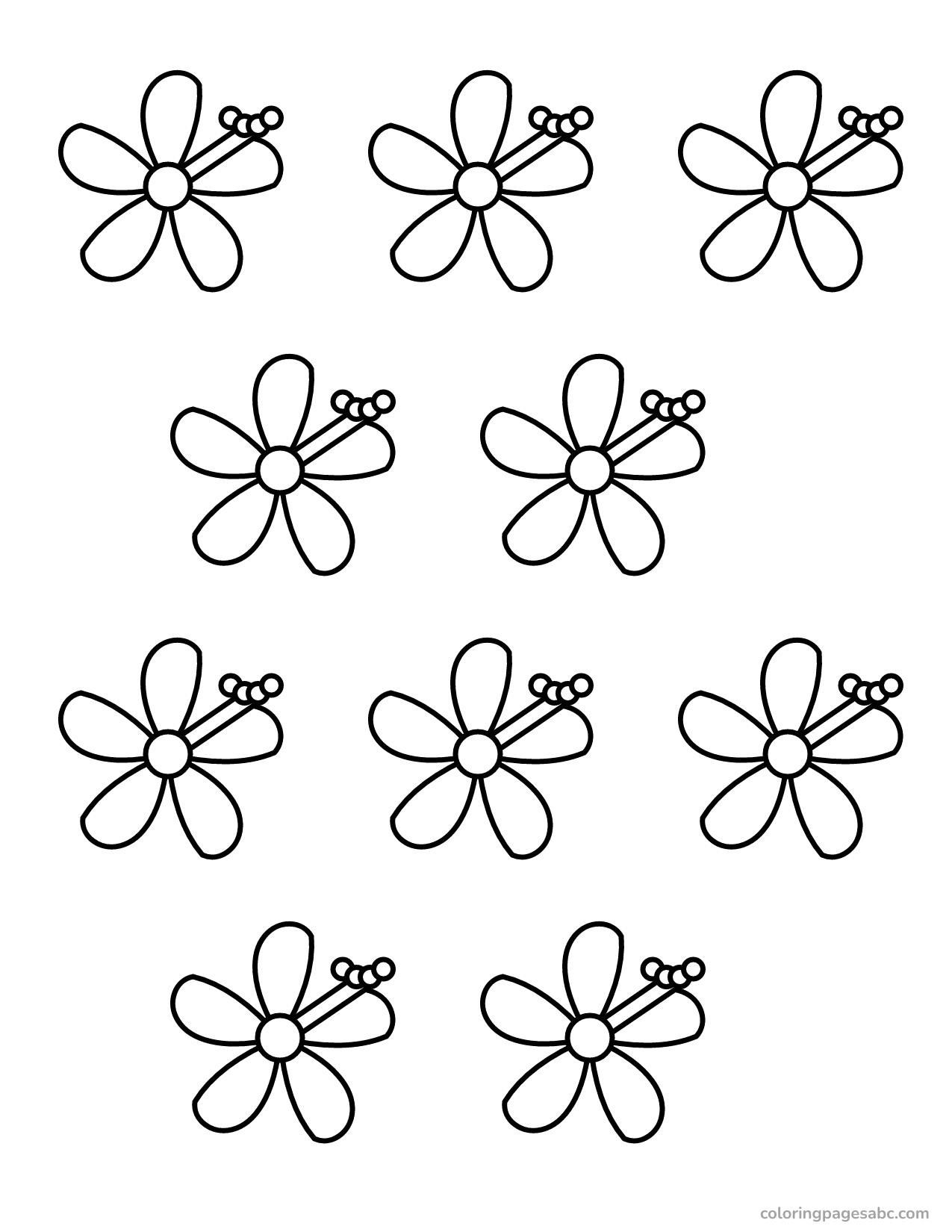 Hibiscus pattern to color online