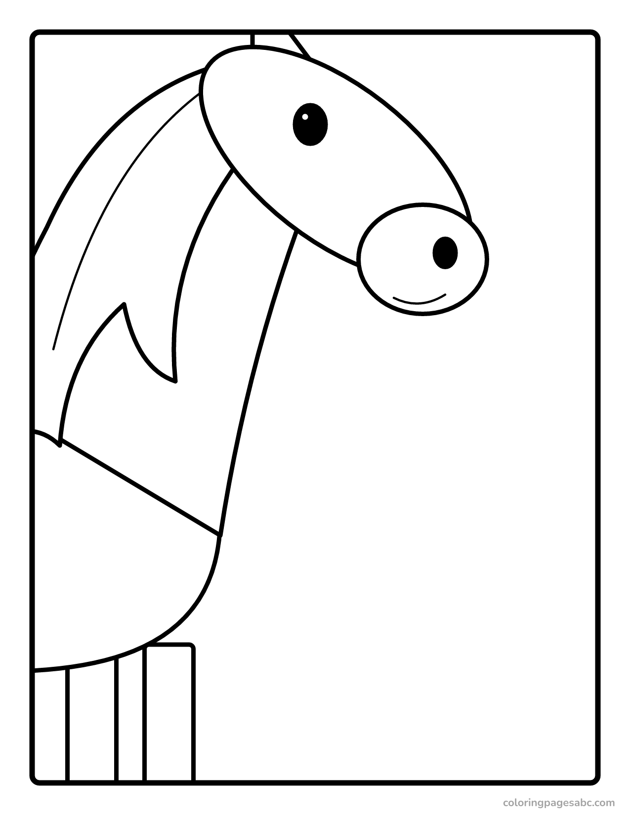 Horse head to color online