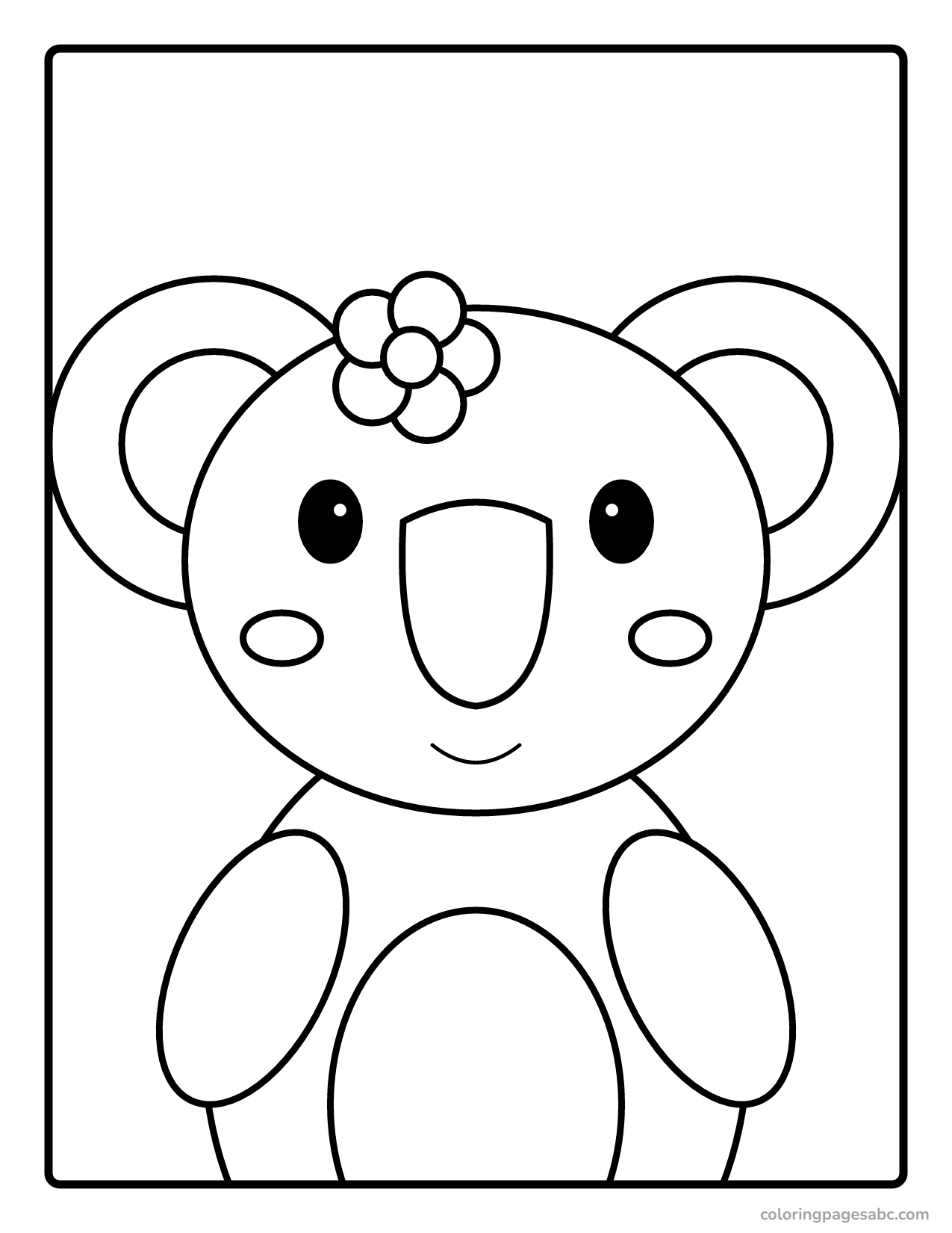 Koala face to color online