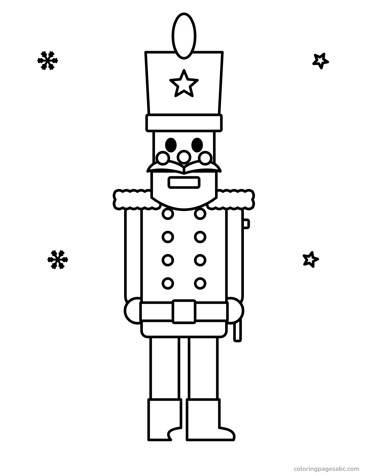 Nutcracker soldier to color online