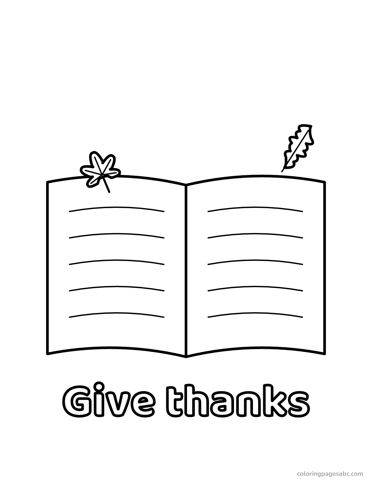 Open Bible with fall leaves to color online