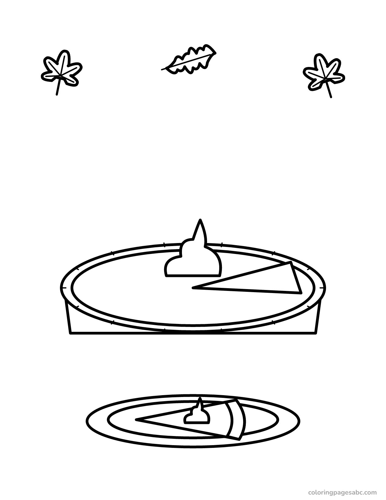 Pumpkin pie to color online