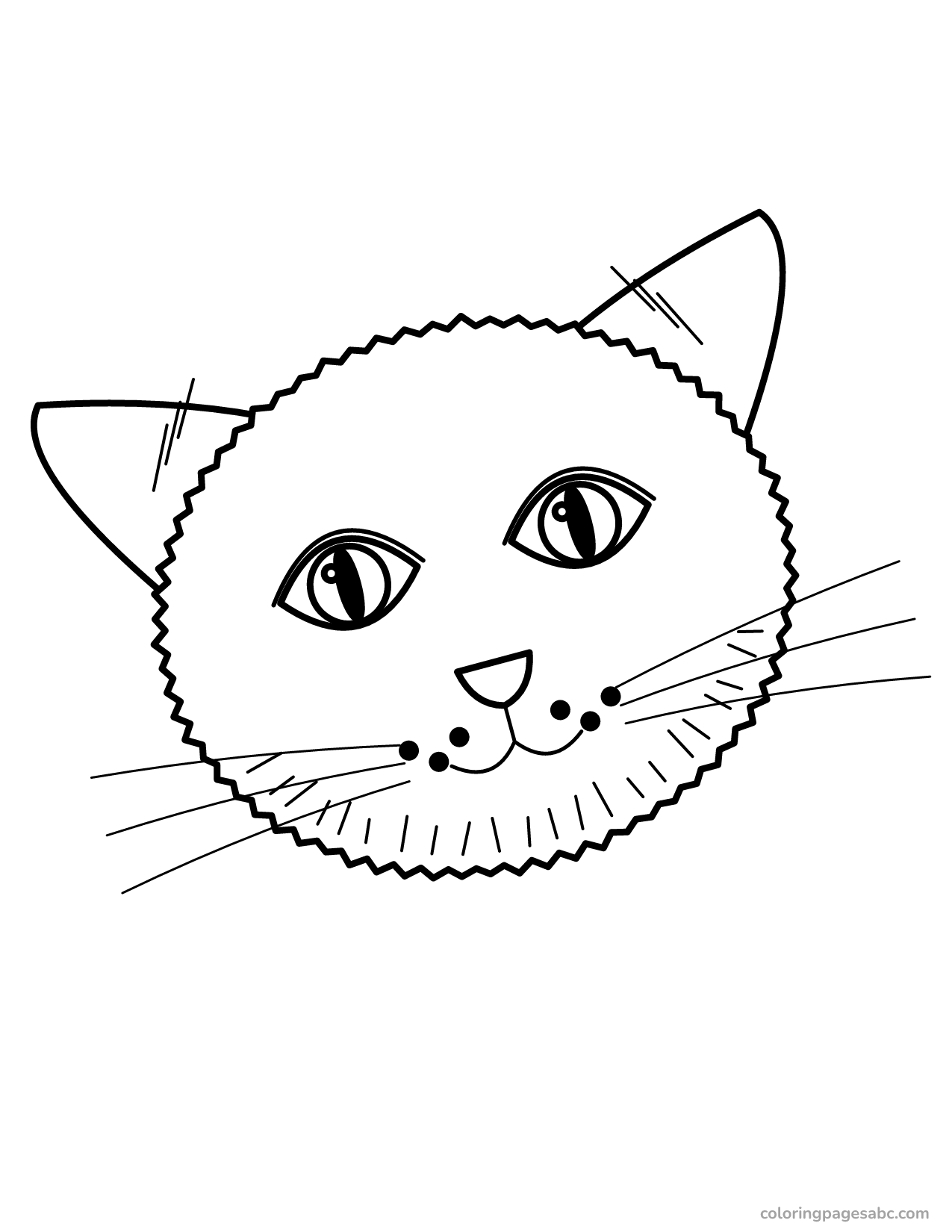 Detailed realistic cat face tilting its head to the side