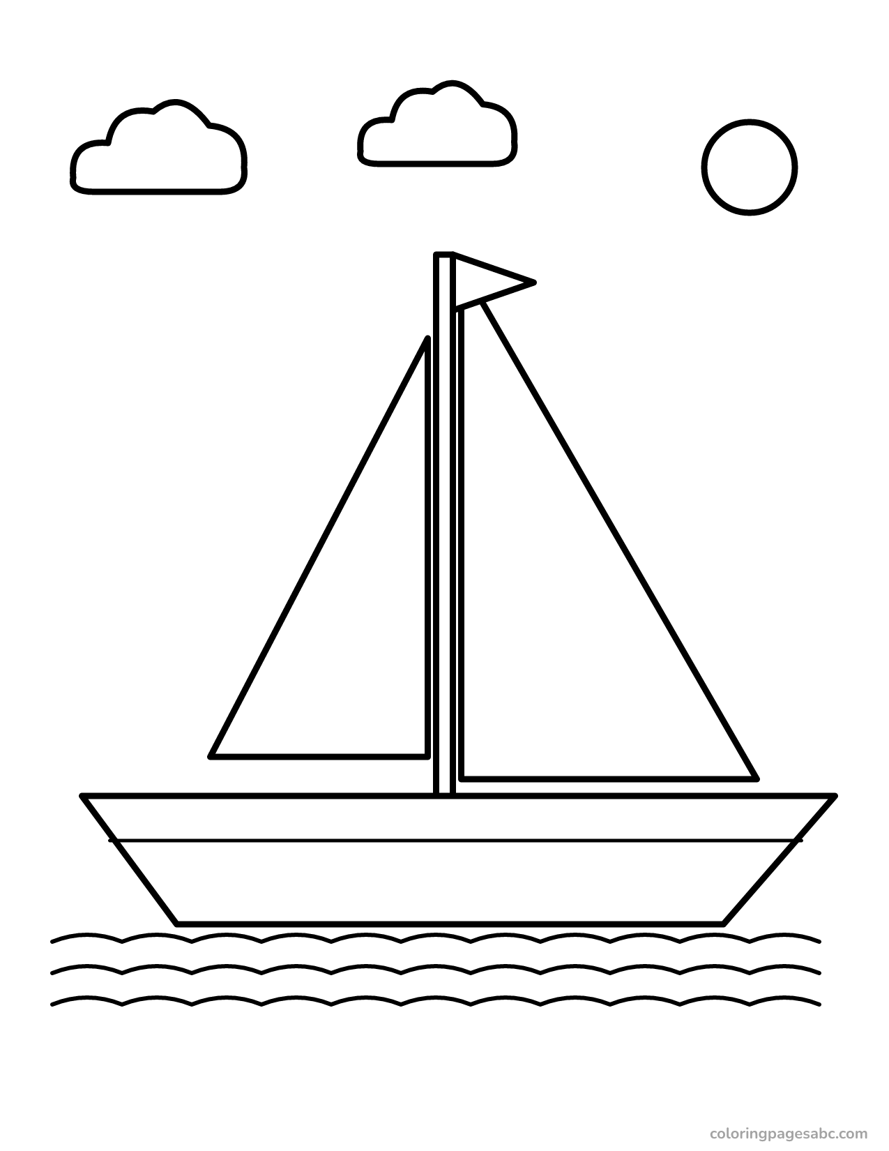 Sailboat to color online