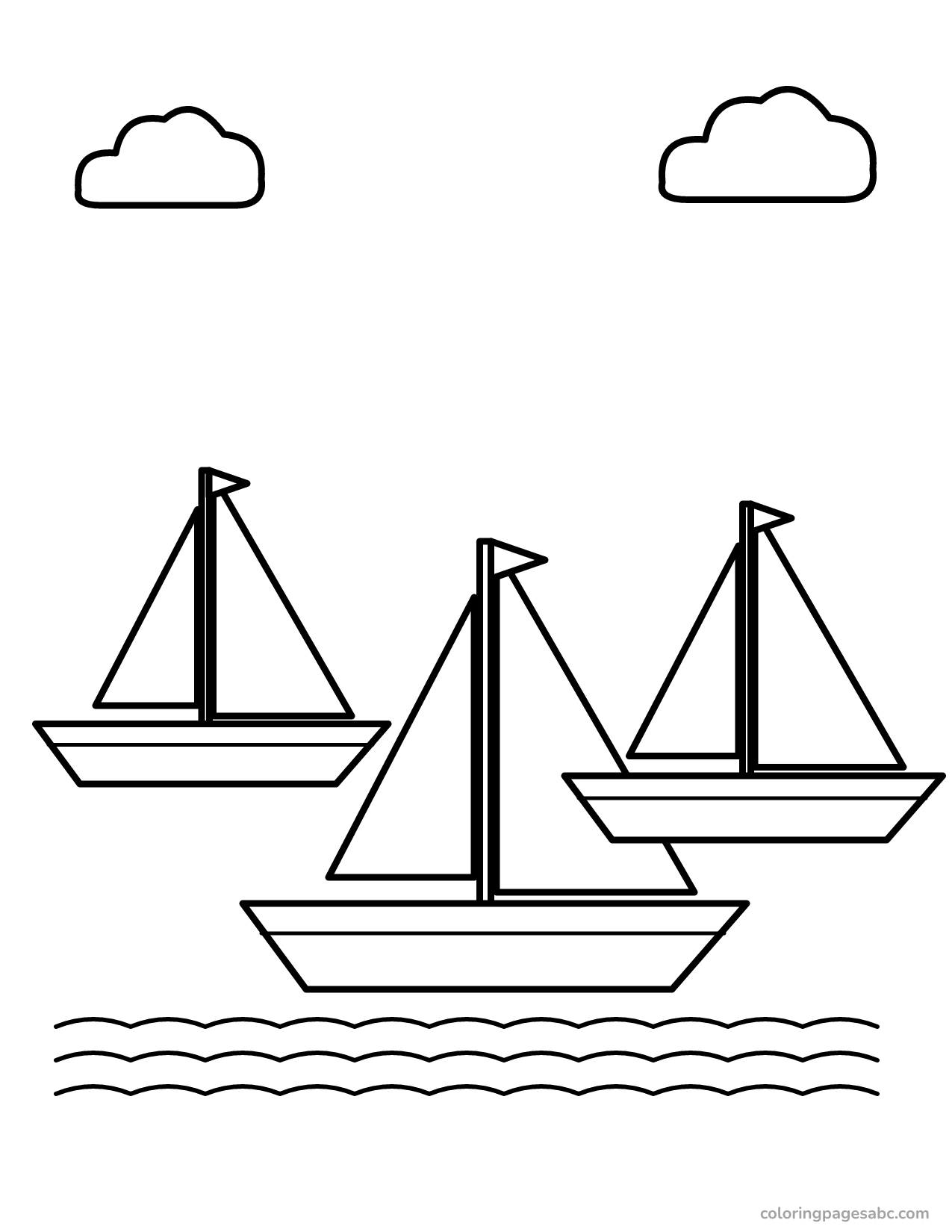 Sailboat race to color online