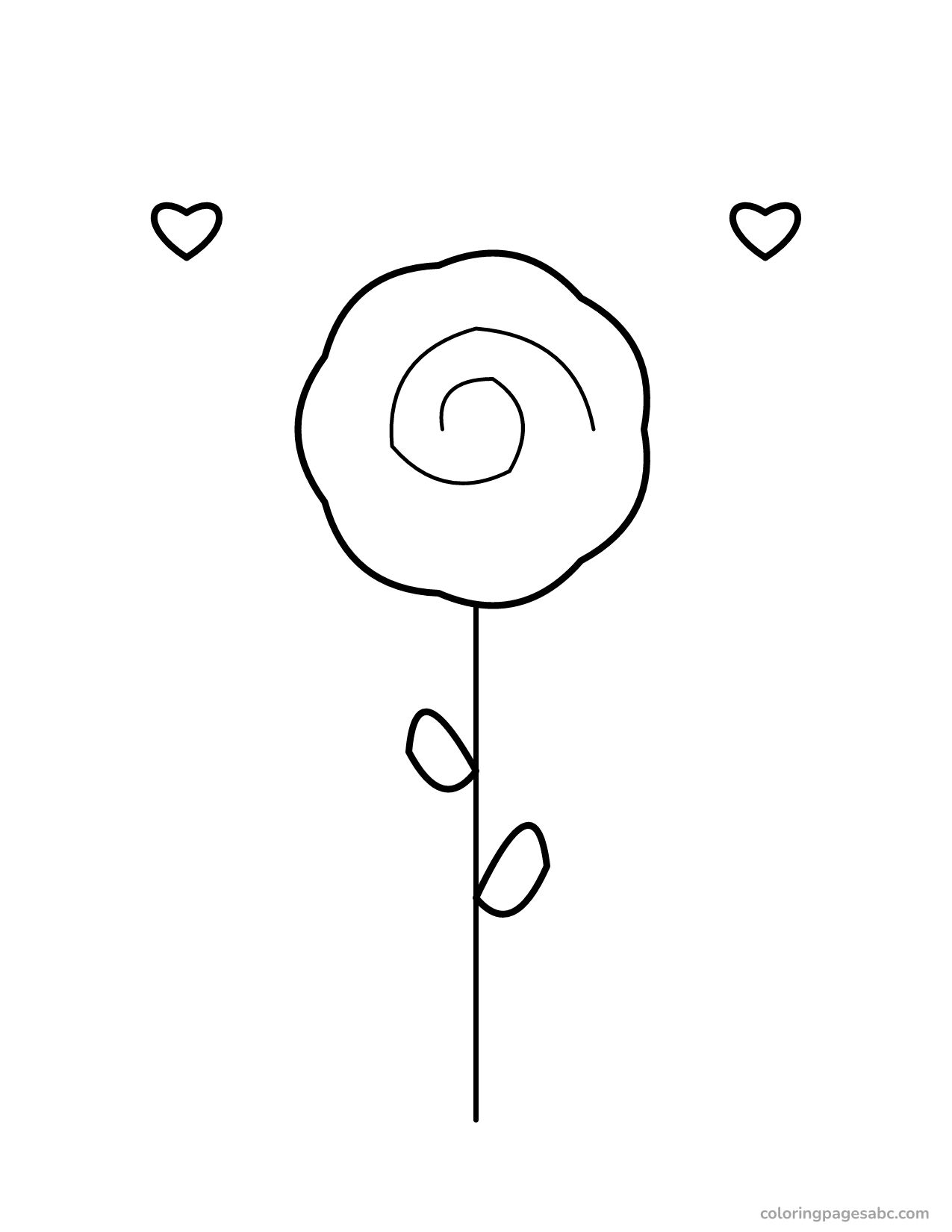 Single rose to color online