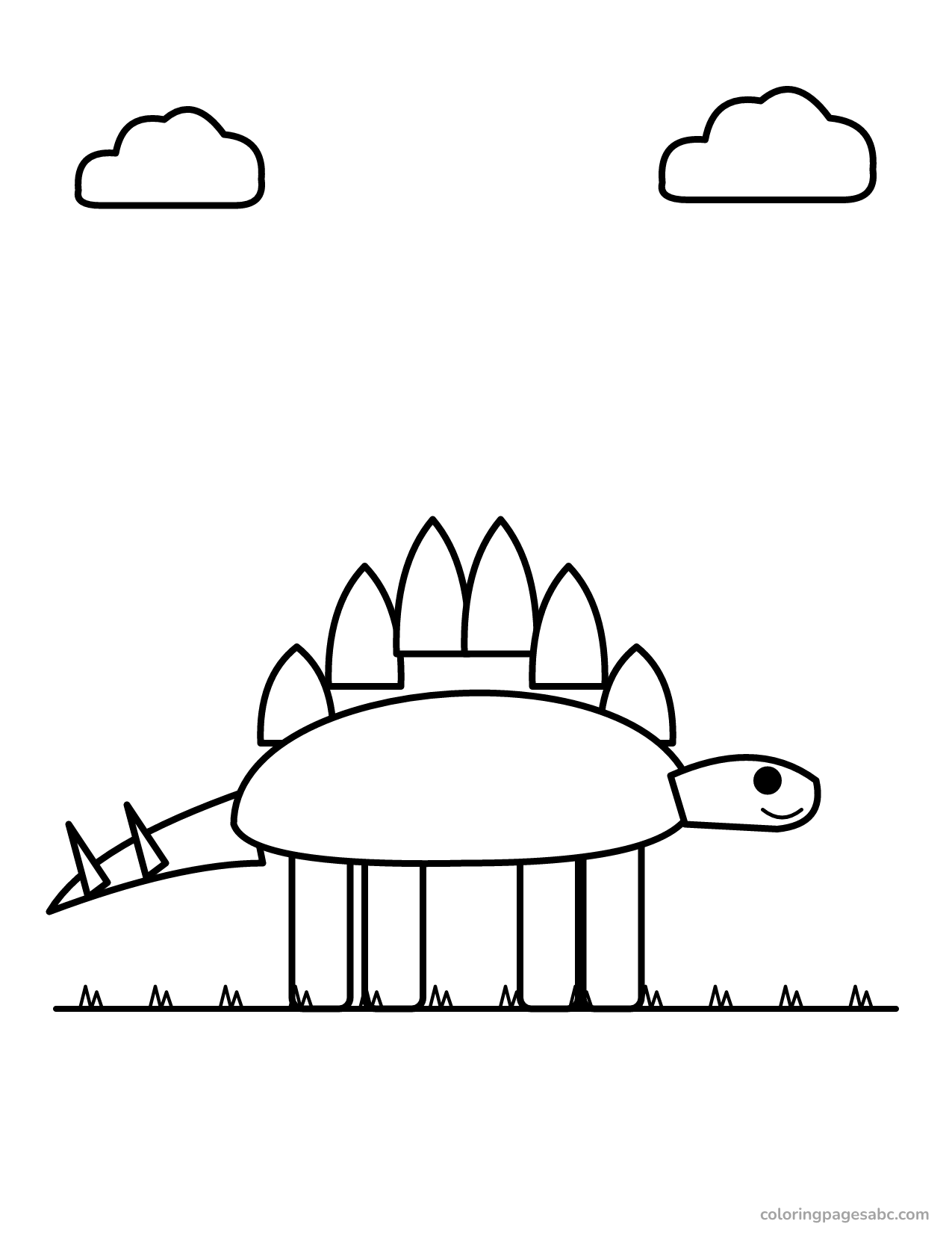 Stegosaurus to color online