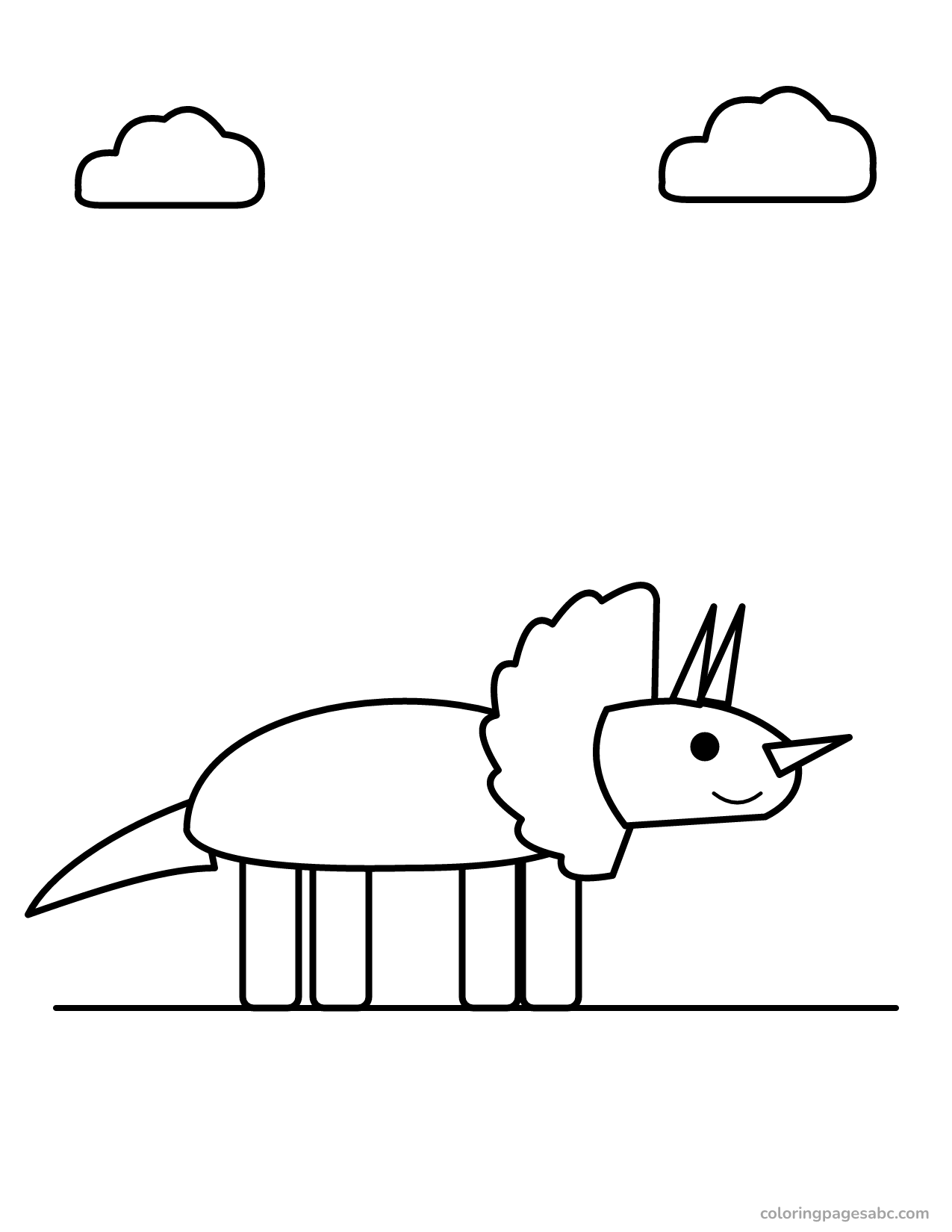 Triceratops to color online