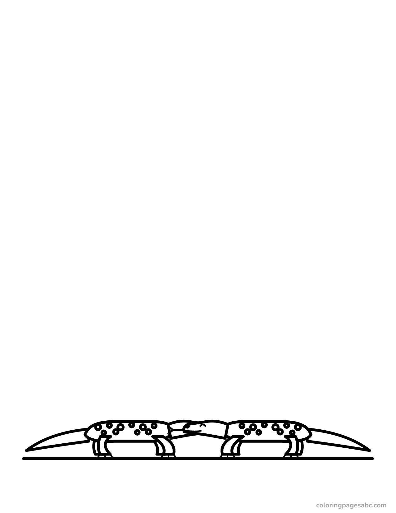 Two komodo dragons facing each other coloring page