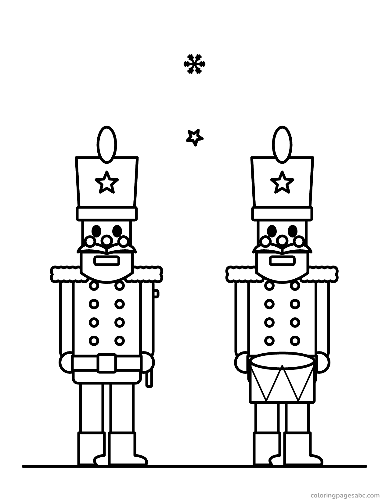 Two nutcrackers to color online